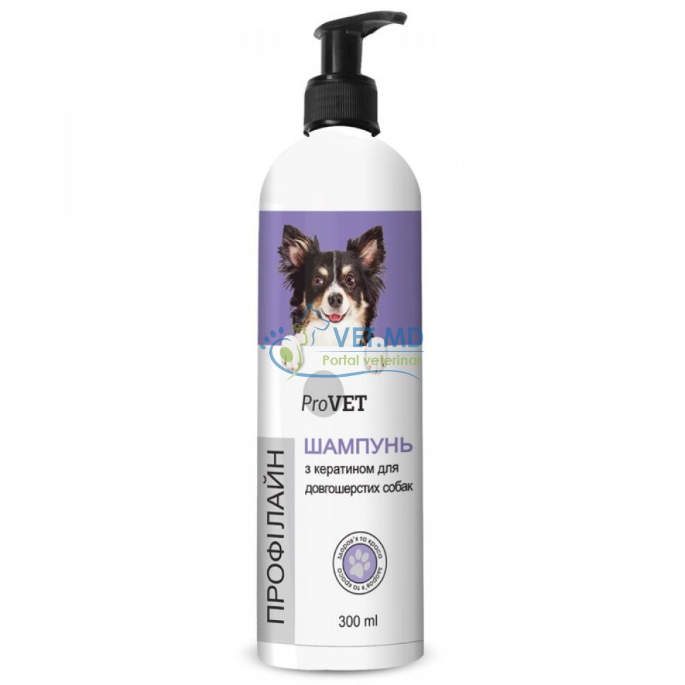 Profiline Șampon pentru câini cu blană lunga cu cheratina, 300 ml